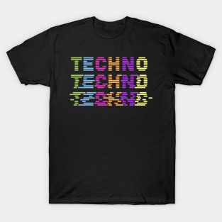 Lined Techno Glitch T-Shirt